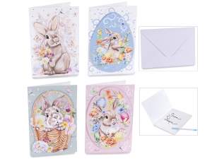 wholesale easter rabbit pop up envelope ticket