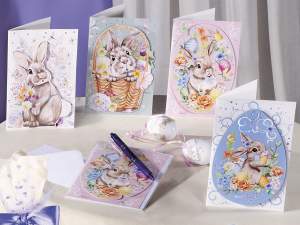 wholesale easter rabbit pop up envelope ticket