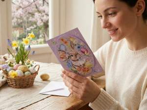 wholesale easter rabbit pop up envelope ticket