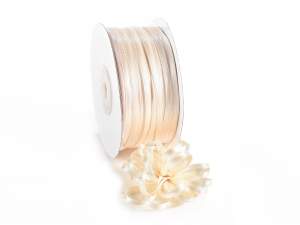 Wholesale double satin ecru ribbon pull