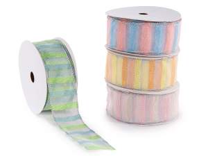 wholesale colored ribbon stripes edges shapeable