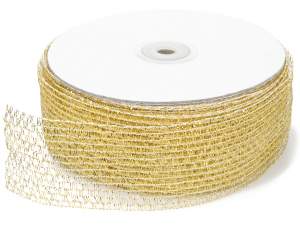 Wholesale gold shapeable mesh ribbon