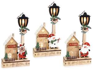 Decori con luci in legno
