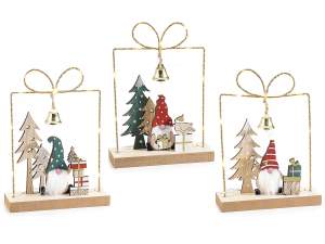 Decori con luci in legno