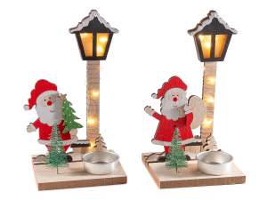 Decori con luci in legno