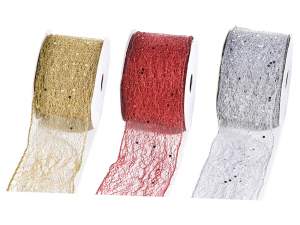 Wholesale Christmas ribbons with glitter