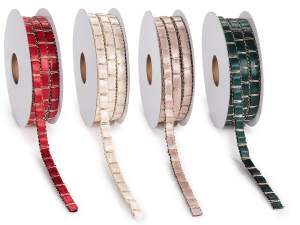 wholesale christmas ribbon gold thread