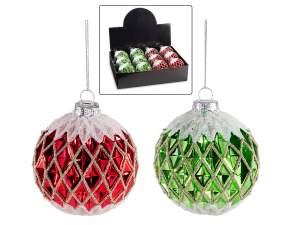 Glass decorations to hang