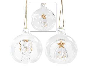 Glass decorations to hang