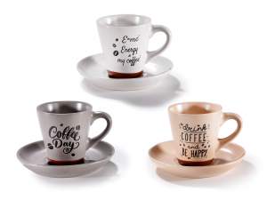 wholesale cups written coffee saucer