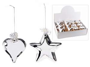 Ingrosso addobbi albero cuore stella vetro