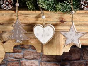 grossista decori legno albero natale cuore stella