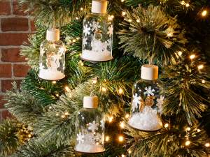 Ángeles de cristal para decoración navideña