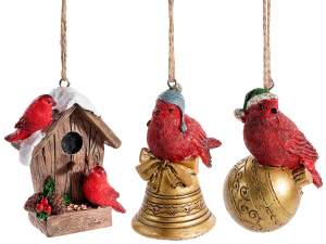 Decoración navideña de pájaros al por mayor