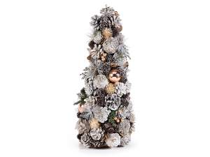 Ingrosso albero di natale pigne palline rami