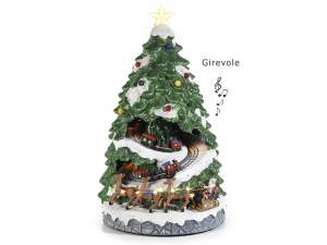 Grossista albero natale treno movimento
