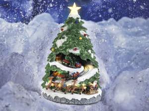 Grossista albero natale treno movimento
