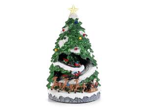 Grossista albero natale treno movimento