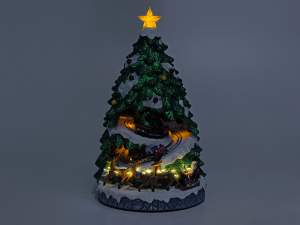 Grossista albero natale treno movimento