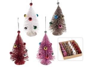 Grossista alberi natale glitter decori