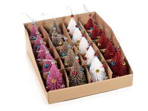 Grossista alberi natale glitter decori