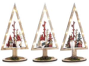 grossista albero natale luci legno