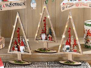 grossista albero natale luci legno