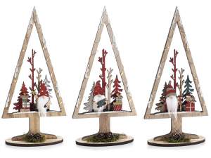grossista albero natale luci legno