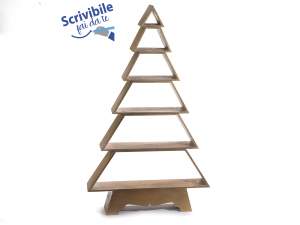 Grossista scaffale albero natale legno