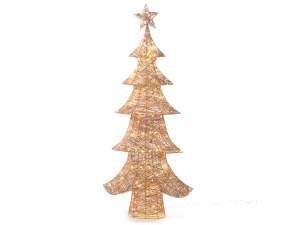 Ingrosso albero natale stoffa glitter