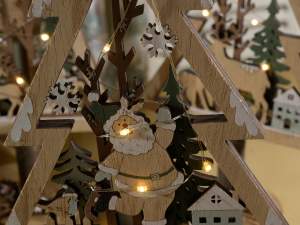 Grossista alberi Natale legno luci led