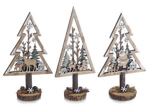 Grossista alberi Natale legno luci led
