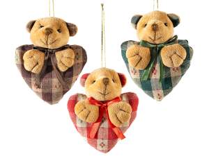 Ambientador de osito de peluche en forma corazón