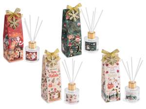 Fragancia para ambientes 40ml, varilla y colgante navideño