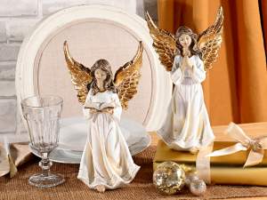 Ailes d'ange dorées en résine en gros