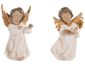 Ailes d'ange dorées en résine en gros