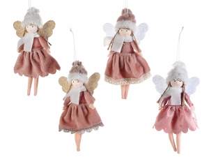 Wholesalers Christmas angels fabric hang