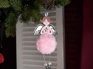 Ingrosso eco fur angelo decoro natale
