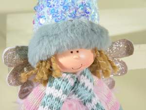 Grossista angeli stoffa paillettes