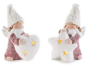 Grossisti angeli luminosi ceramica lana