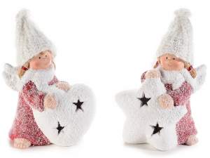 Grossisti angeli luminosi ceramica lana
