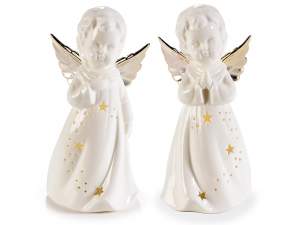 ingrosso angeli porcellana Natale luminosi