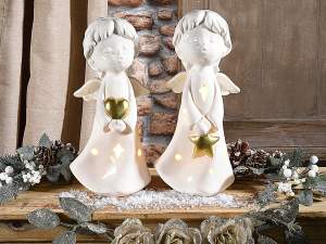 ingrosso angioletti luce decoro porcellana