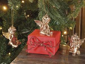 ingrosso angioletti oro addobbo natale