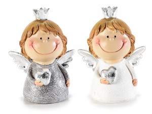 Ingrosso angeli natale glitter