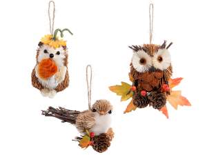 Decoraciones otoñales al por mayor con animales de