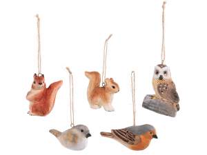 décorations d'animaux des bois en gros suspendues