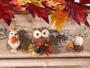 décorations d'automne en gros animaux de la forêt