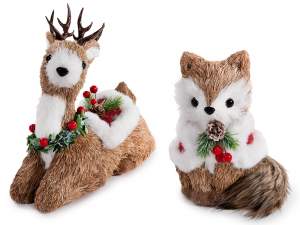 fibre de Noël en gros de renard et de faon