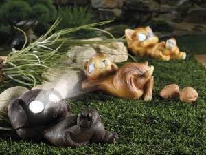 ingrosso animali decori giardino luce solare